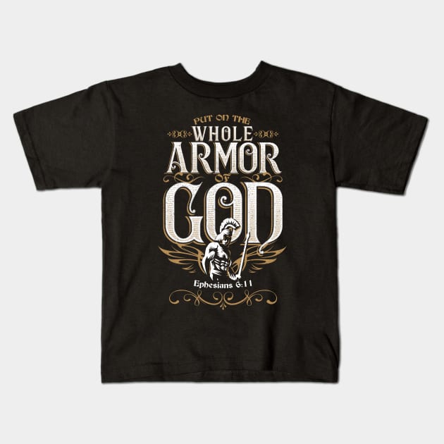 Bible Verse Armor of God Gift for Christian Kids T-Shirt by aneisha